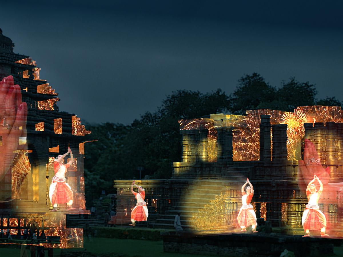 Konark Sun Temple immersive light installation