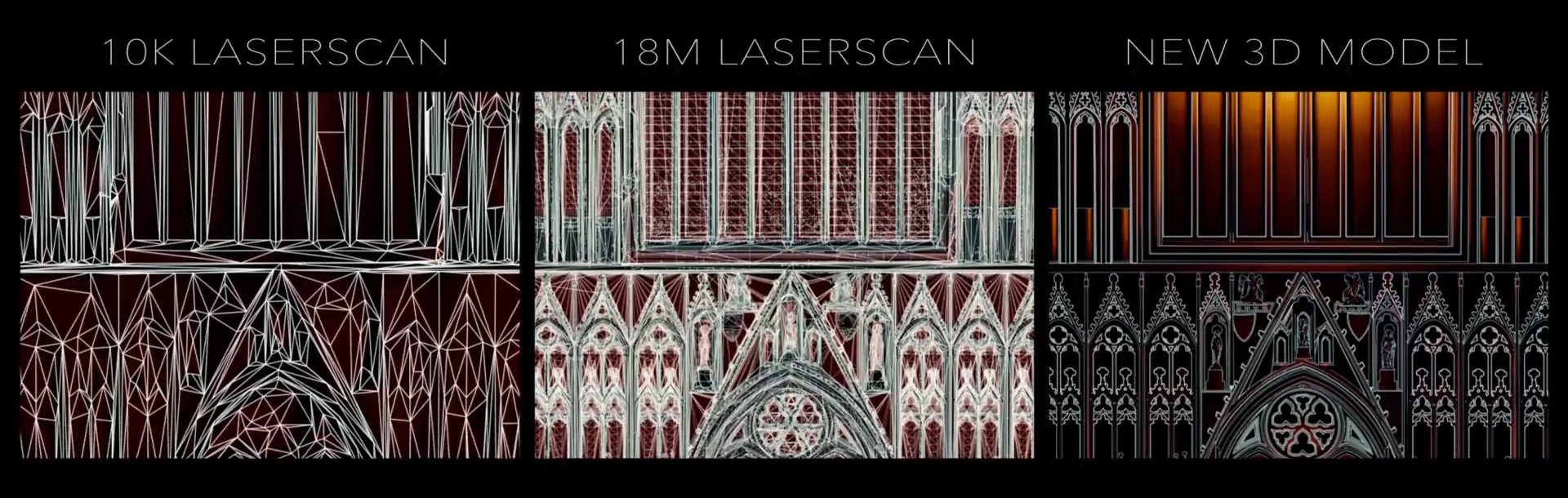 York Minster Cathedral illuminated with immersive projection mapping by Eluxir